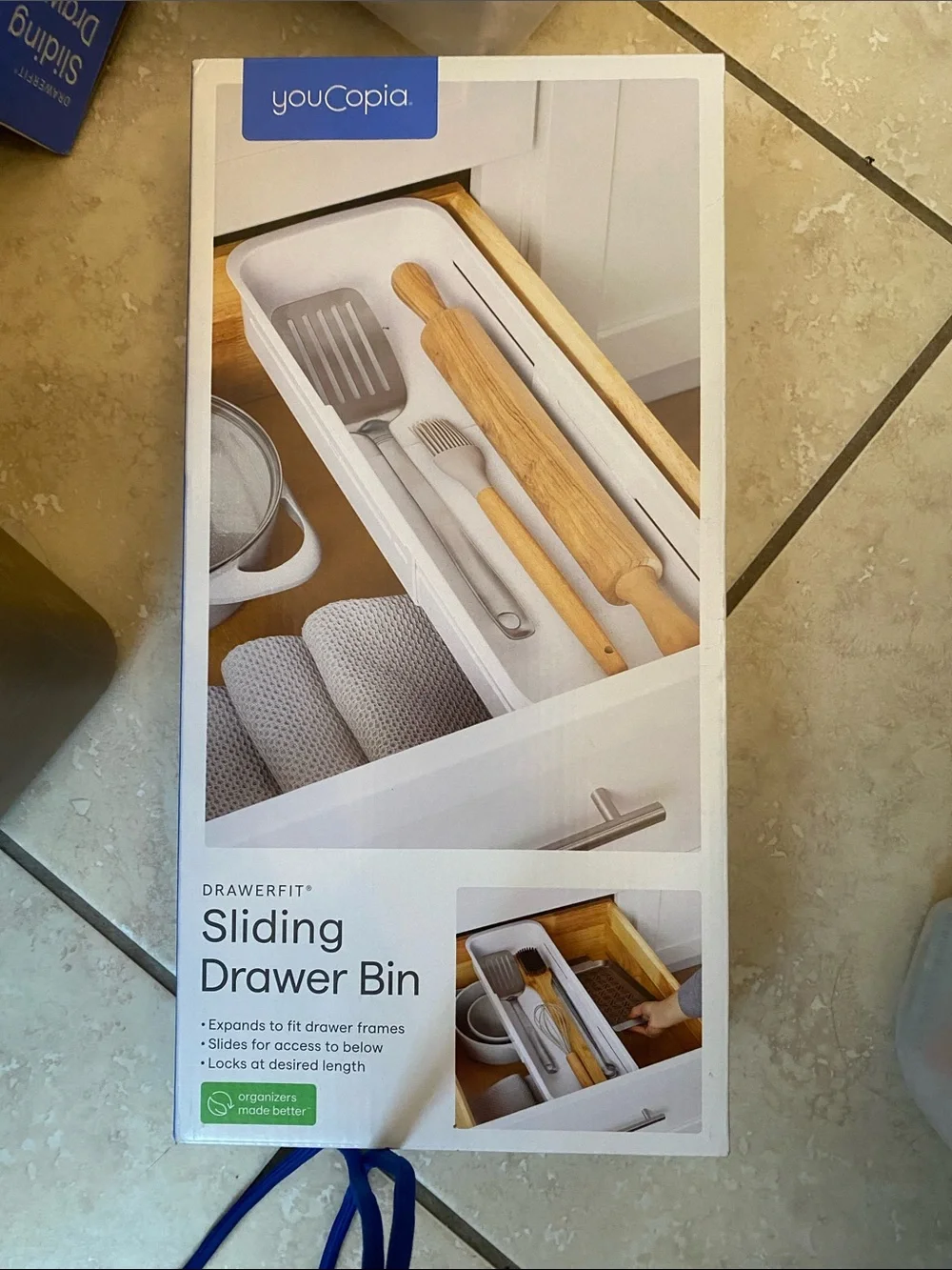 Sliding Drawer Bin Organizer — White (2)